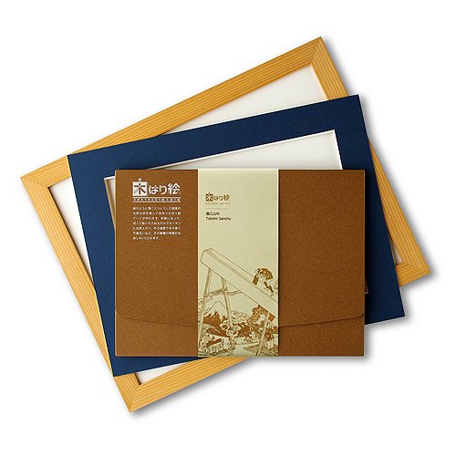 "In the Mountains of Totomi Province" & Natural cedar frame set. by KINOWA
