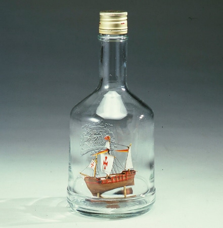 SANTA MARIA Wooden Ship in Bottle Kit, by Woody JOE