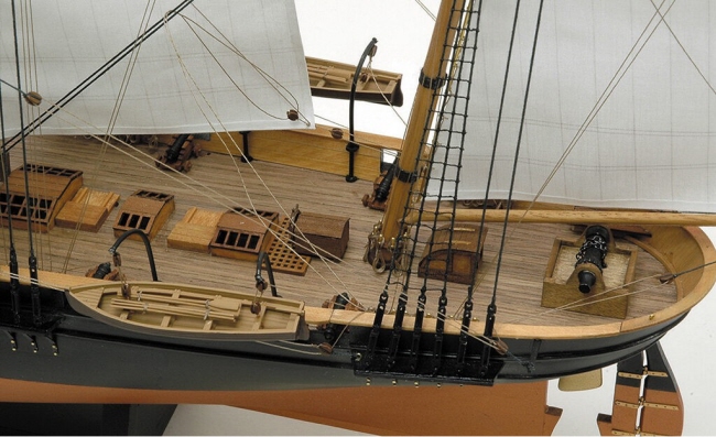 咸臨丸KANKIN MARU模型 1841年 ゴールド KANRIN MARU / Sailing type, Wooden Japanese Sailing Ship Mode