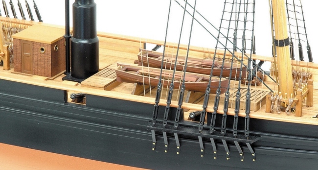 KANRIN MARU / Anchorage Type, Wooden Japanese Sailing Ship Model